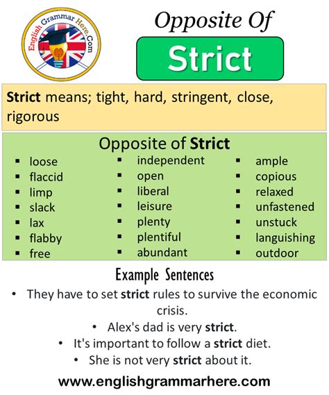 strict synonym|opposite of strict.